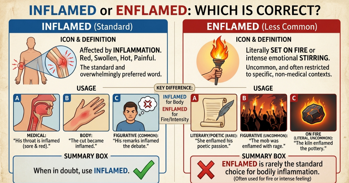 Inflamed or Enflamed: Which Is Correct?
