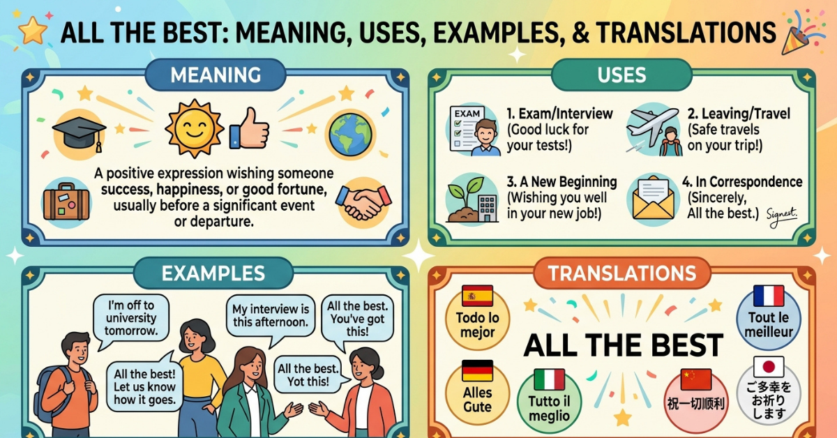 All the Best Meaning: Uses, Examples & Translations
