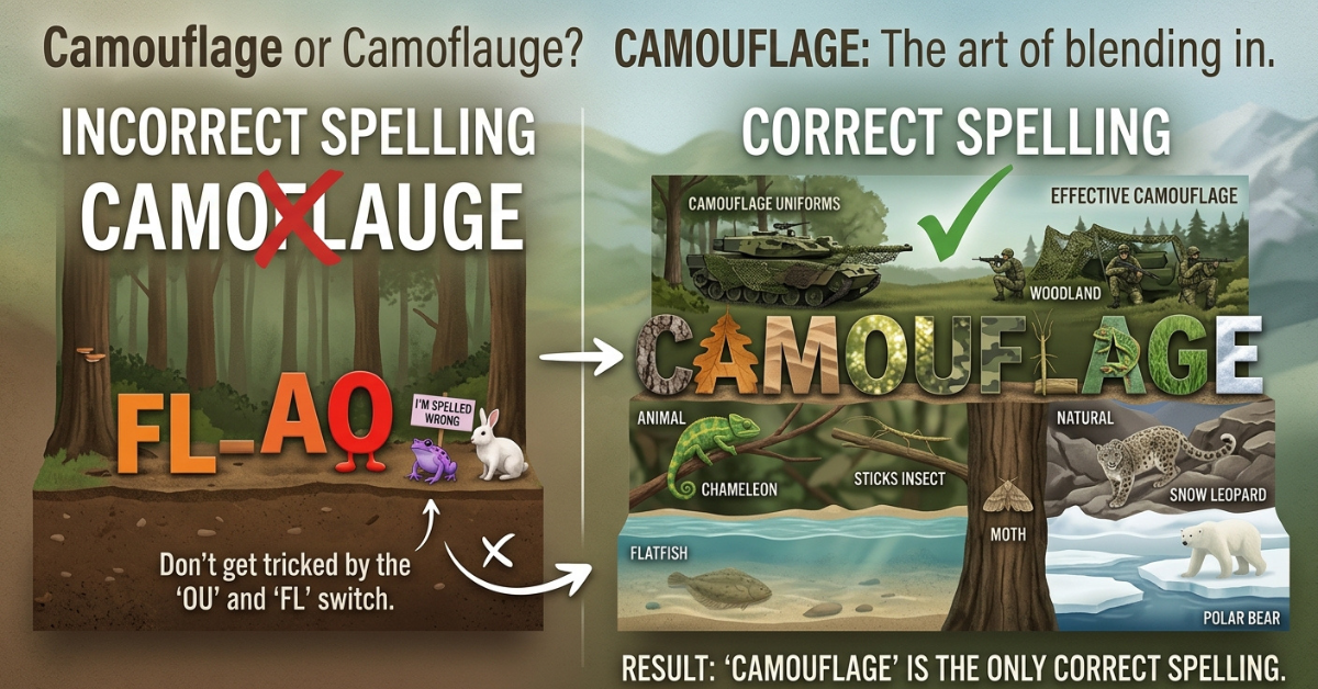 Camouflage or Camoflauge? Which Spelling Is Correct?