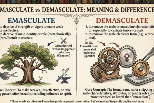 Emasculate vs Demasculate: Meaning & Differences