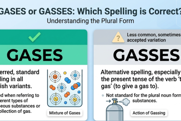 Gases or Gasses: Which Spelling Is Correct?