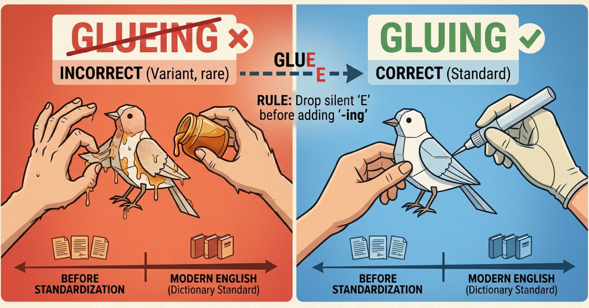 Glueing or Gluing: Which Spelling Is Correct?