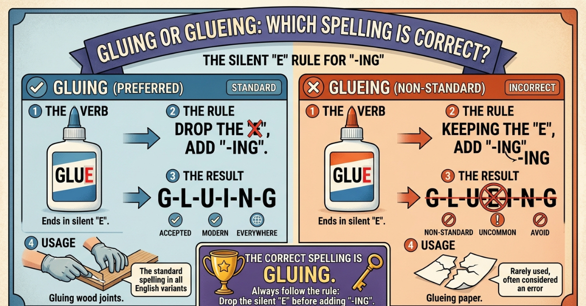 Gluing or Glueing: Which Spelling Is Correct?