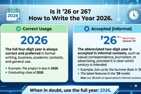 Is It ’26 or 26? How to Write the Year 2026