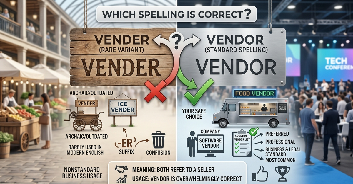 Vender or Vendor: Which Spelling Is Correct?